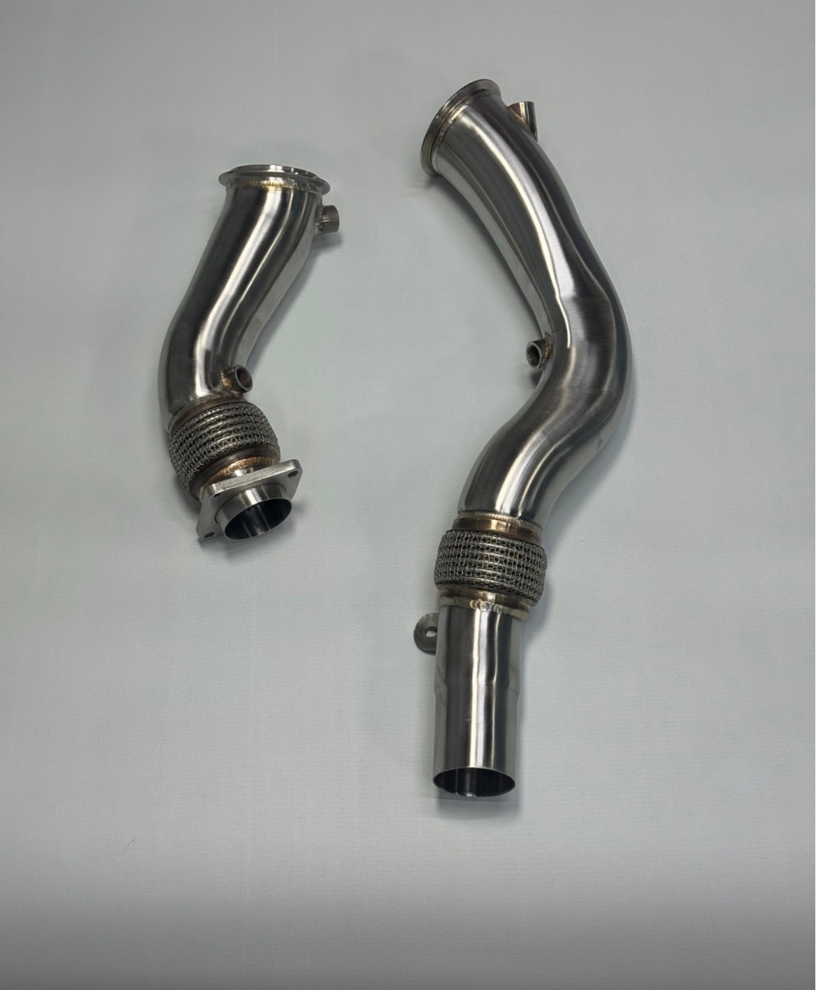3." BMW stainless steel downpipe. 2014 + S55 F80 F82 M3 M4 2014+