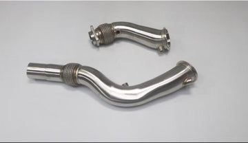 3." BMW stainless steel downpipe. 2014 + S55 F80 F82 M3 M4 2014+