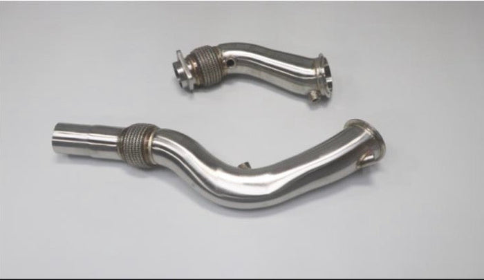 3." BMW stainless steel downpipe. 2014 + S55 F80 F82 M3 M4 2014+